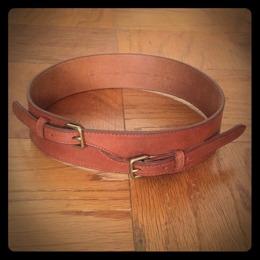 Brown Leather Brooks Brothers Belt